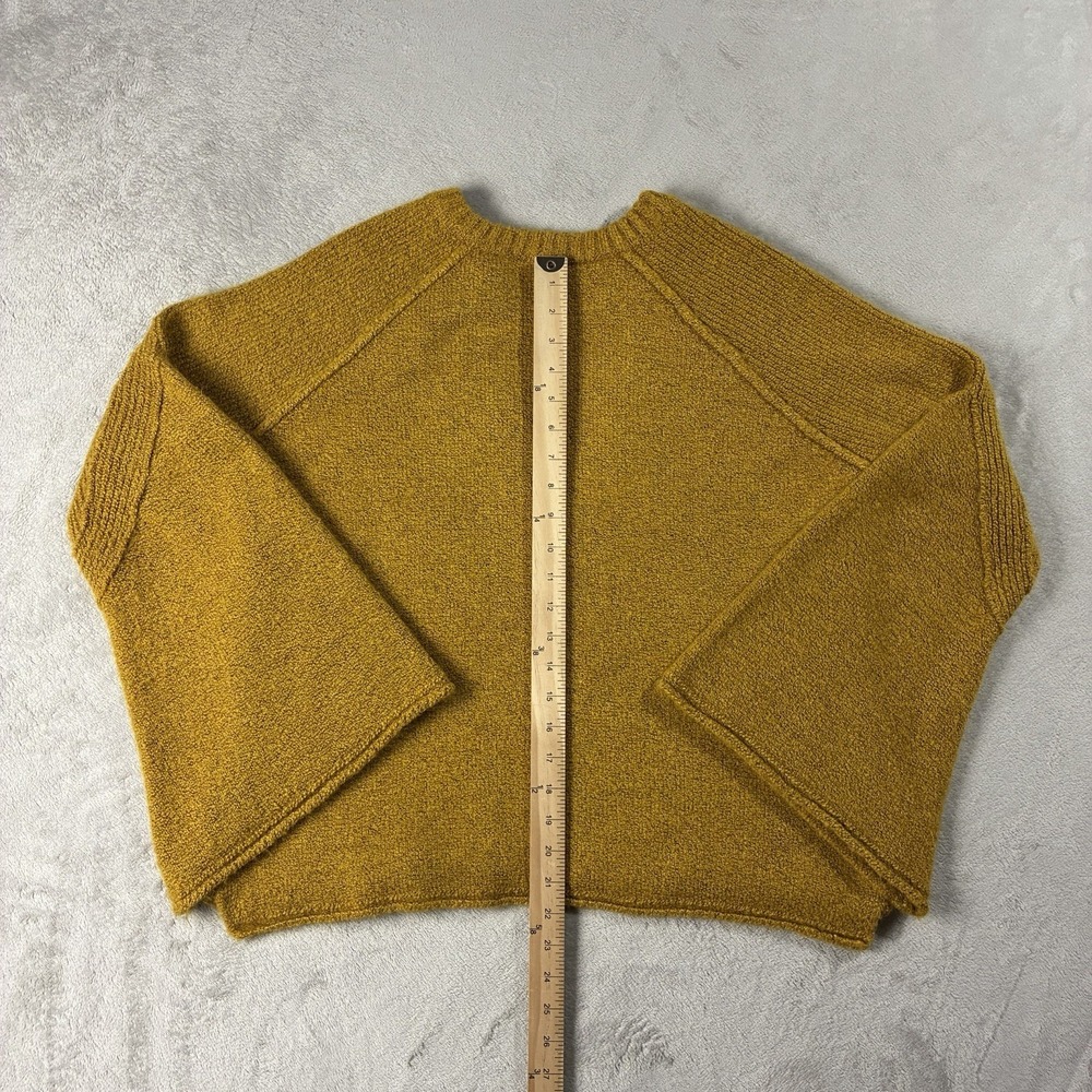 Free People Lovely Lines Pullover Bell Sleeve Sweater Yellow Women's S Boho Chic - Picture 7 of 8